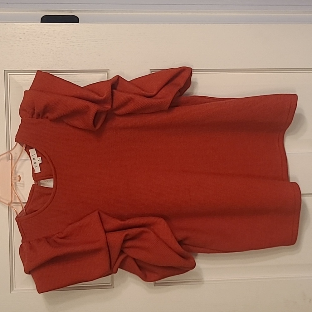 THML Ruffle Sleeve Red Top
